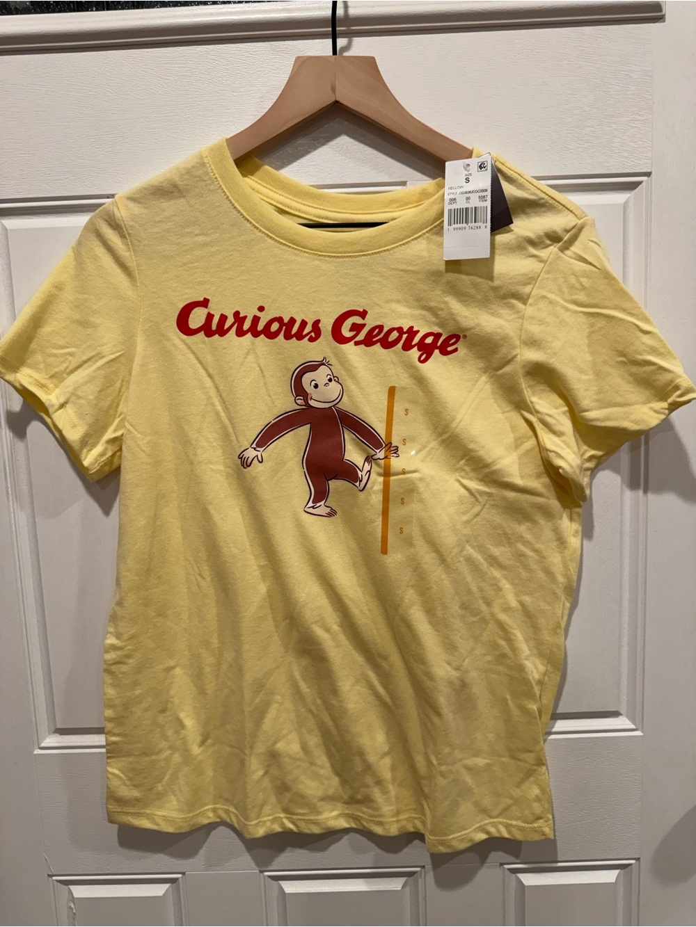 Curious George Yellow Graphic Tee - Classic Kids' Character Shirt
